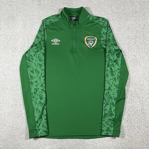 Umbro Ireland 1/4 Zip Pullover Mens S Long Sleeve Jacket Training National Team